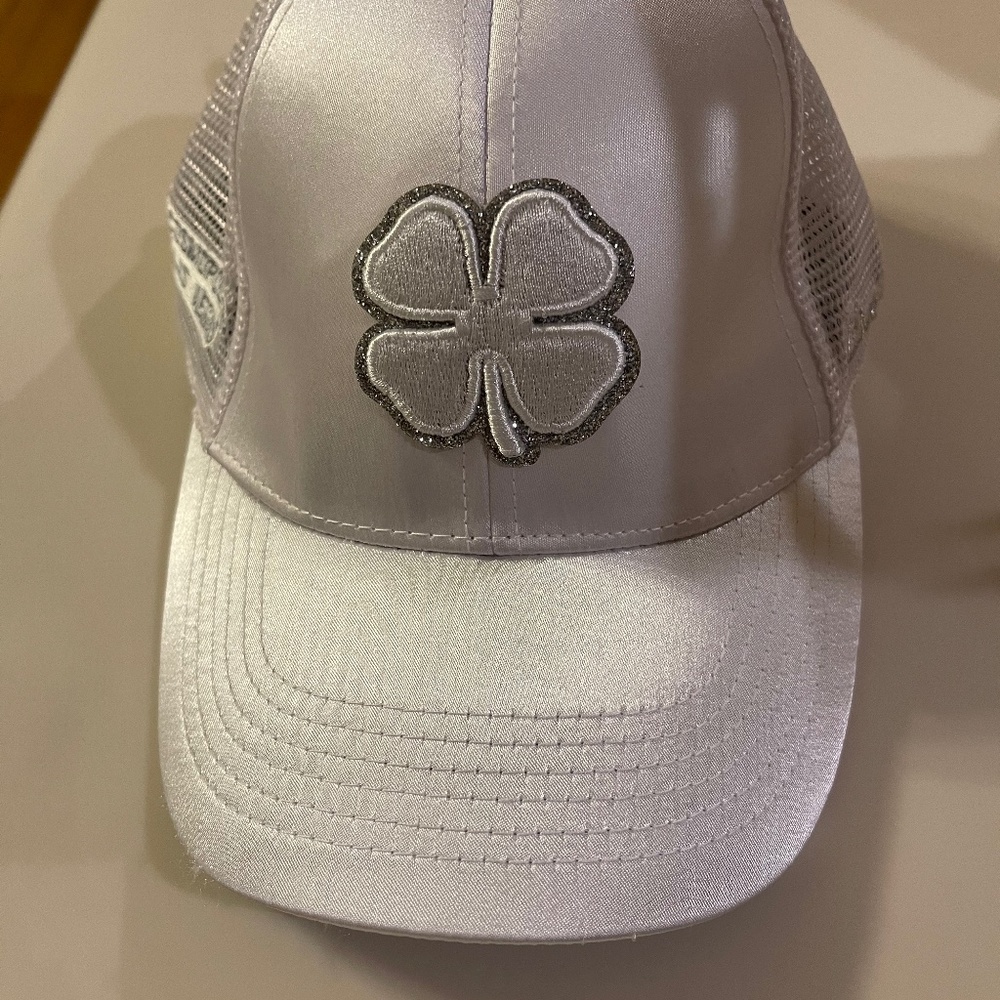 White Satin Black Clover Misses Baseball style Hat